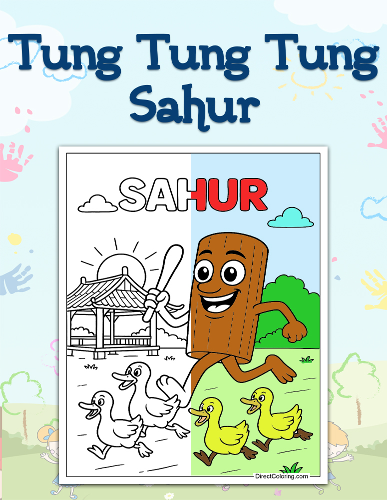 Tung Tung Tung Sahur Coloring Pages